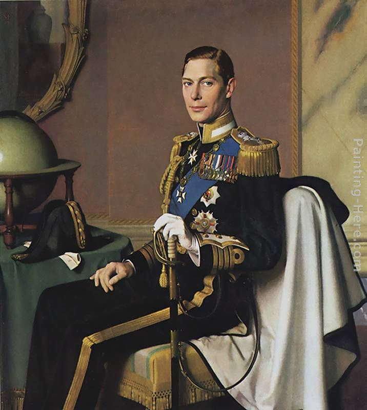 King George VI as Duke of York painting - Meredith Frampton King George VI as Duke of York art painting